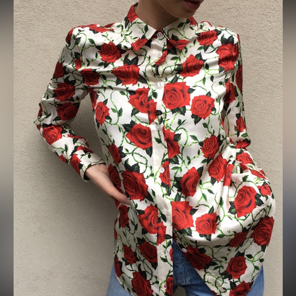 Alexander Wang RUNWAY COLLECTION Rose Print Shirt